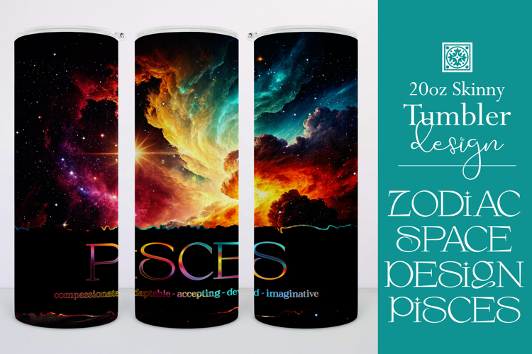 Zodiac Tumbler Wrap, Astrology Tumbler Wrap, Pisces Traits