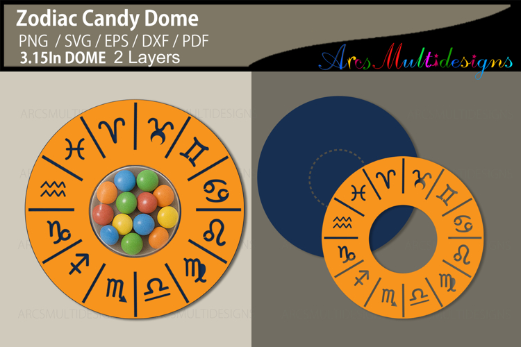 Zodiac candy dome holder