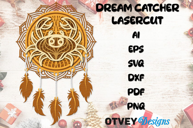 3D Zodiac Dream Catcher Ornaments Lasercut