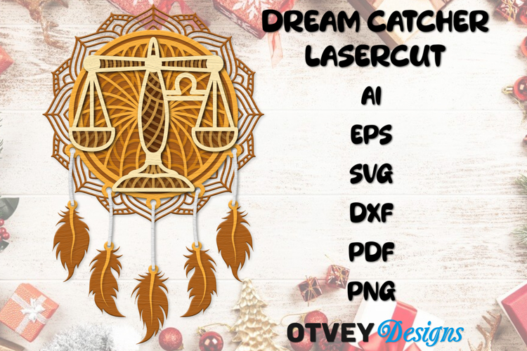 3D Zodiac Dream Catcher Ornaments Lasercut