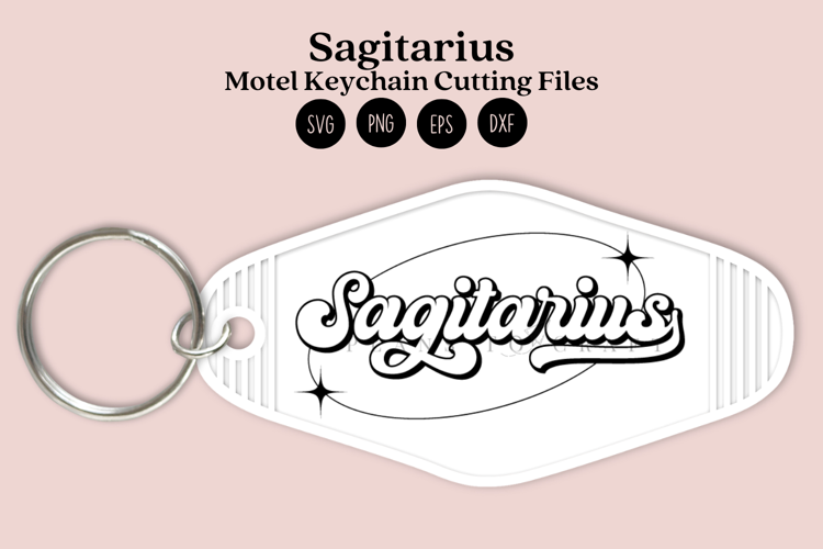 Zodiac Motel Keychain SVG | Celestial Keychain Design
