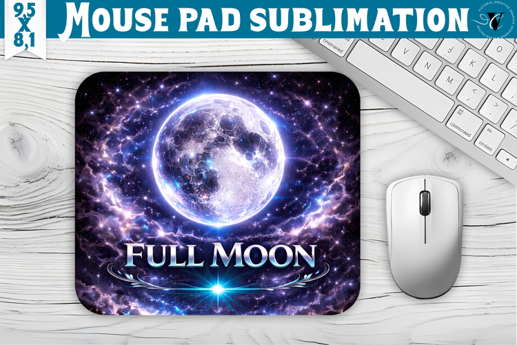Full Moon Mouse Pad | Moon Phase Design