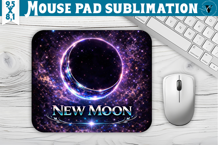 New Moon Mouse Pad | Moon Phase Design