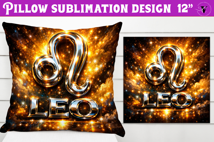 Leo Pillow sublimation | Moon Phase Design