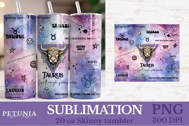 zodiac sign png being used as a zodiac sign sublimation tumbler wrap print