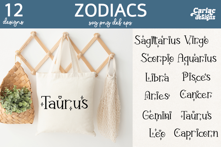 Zodiac Sign SVG and Sublimation Bundle