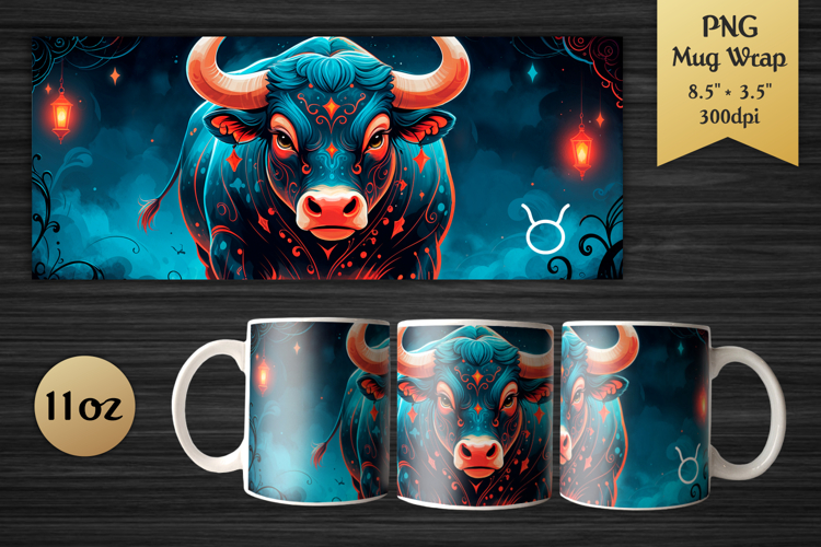 Zodiac Sign Taurus | 11oz Mug Wrap Design