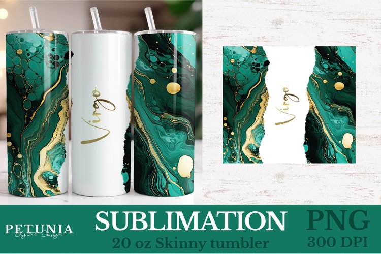 Virgo Zodiac Sign Tumbler Wrap | Sublimation Tumbler W