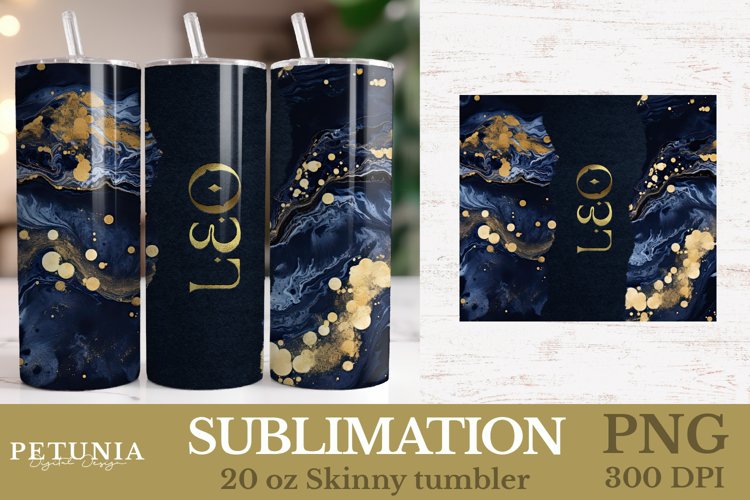 Leo Zodiac Tumbler Wrap | Zodiac Sign PNG