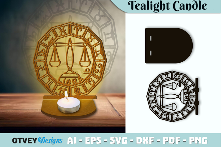 Zodiac Tealight Candle Holder Lasercut File