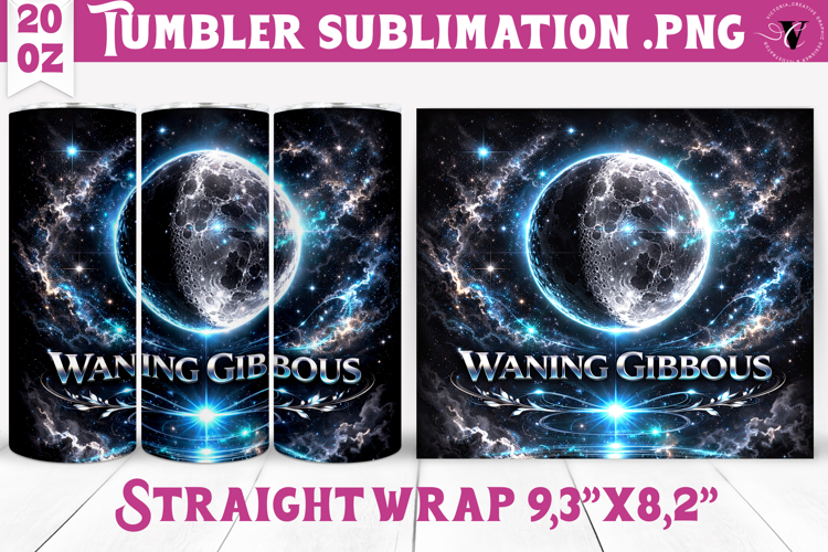 Waning Gibbous Moon Tumbler | Moon Phase Design