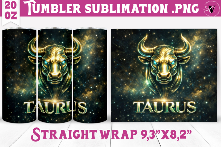 Taurus Tumbler | Galactic Metallic Zodiac
