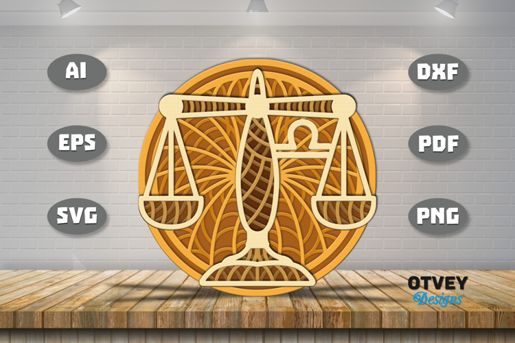 Zodiag Mandala Multilayered Layered Lasercut