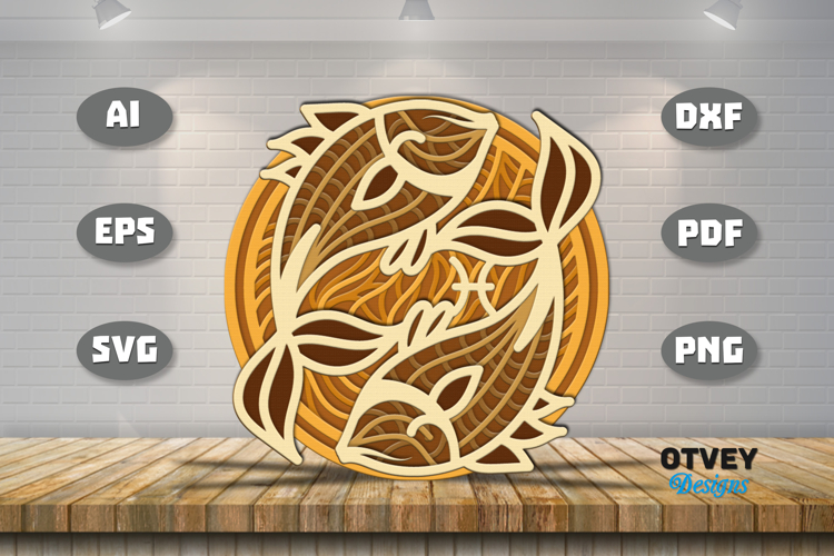 Zodiag Mandala Multilayered Layered Lasercut