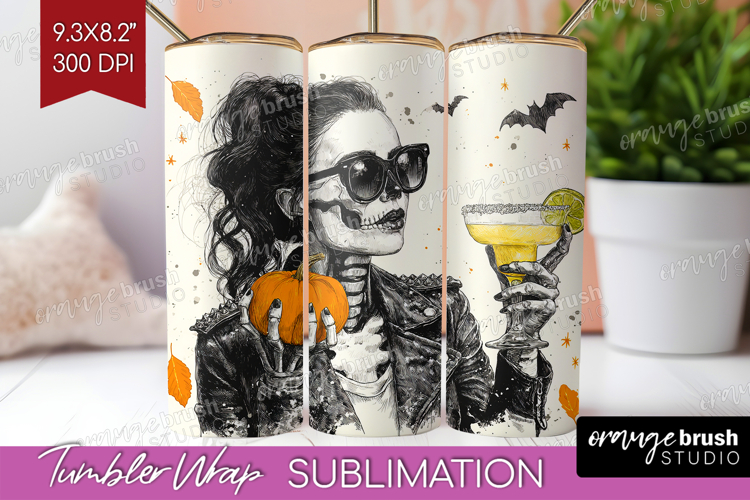 Zombie Halloween Tumbler Wrap Spooky Season Tumbler PNG