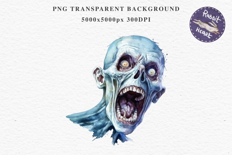 Zombie Bundle Halloween Creepy Clipart PNG Scrapbooking Art