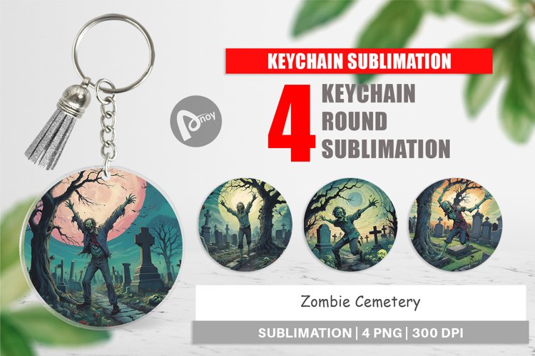 Keychain Zombie Halloween