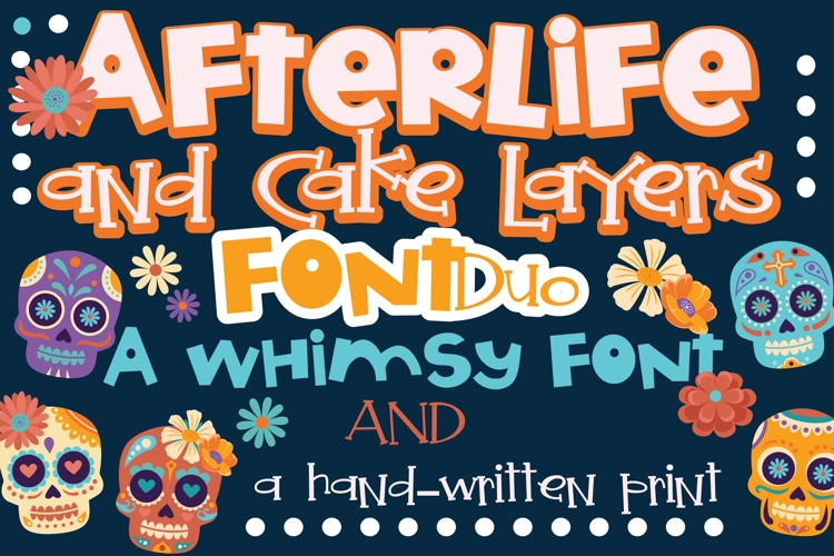 Afterlife and Cake Layers Font Duo