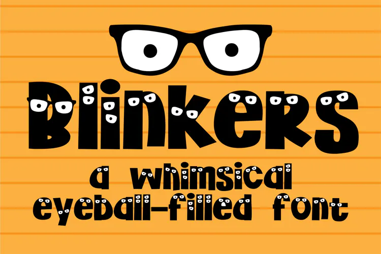 Blinkers Whimsical Eyeball Font