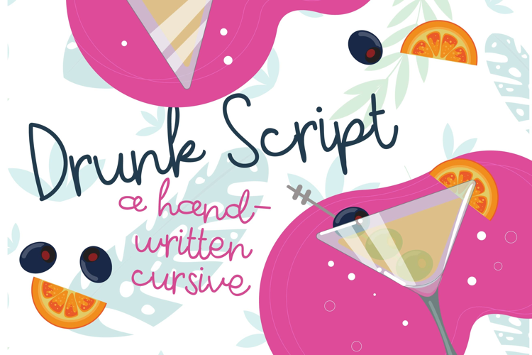 Drunk Script Font Family