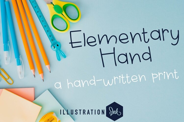 Elementary Hand Font Family example image 1