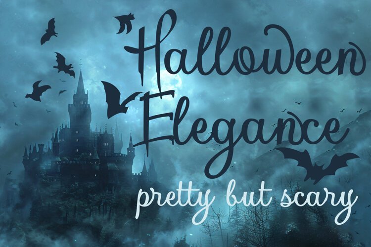 Halloween Elegance - Elegant Spooky Script Font example image 1