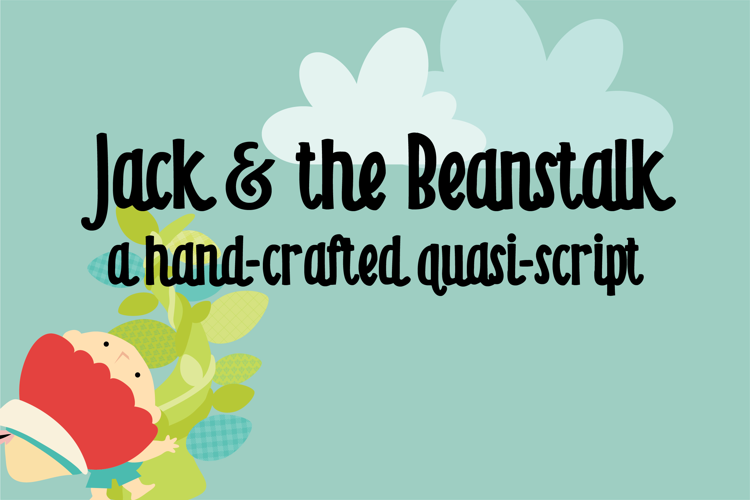 ack & the Beanstalk Handcrafted Quirky Display Font