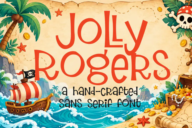 Jolly Rogers Handcrafted Sans Serif Font