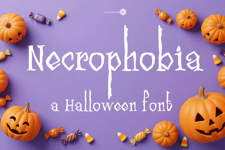 Necrophobia Whimsical Spooky Halloween Font