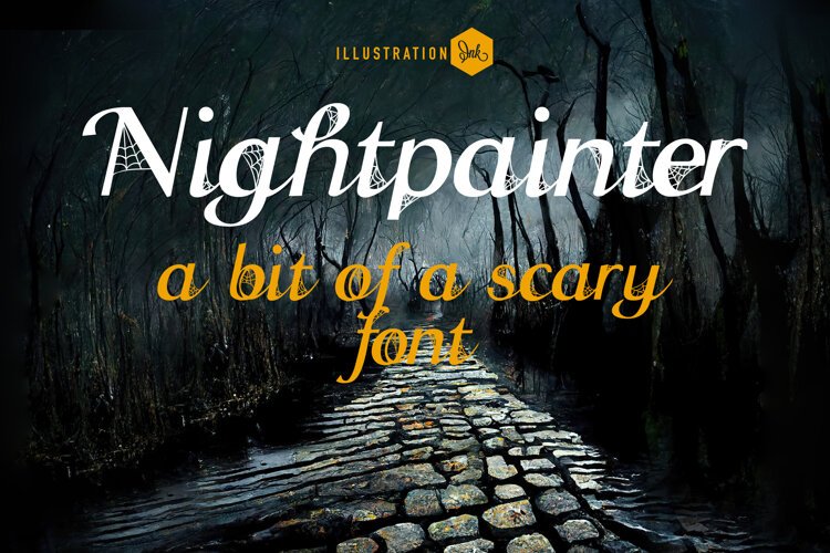 Nightpainter | Creepy Halloween Font example image 1