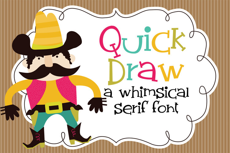 Quick Draw Whimsical Serif Font example image 1