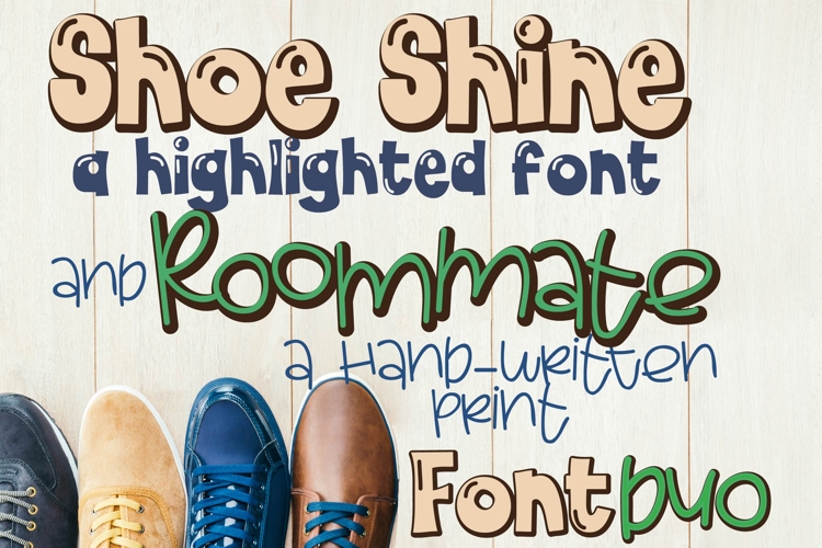 Shoe Shine and Roommate Font Duo