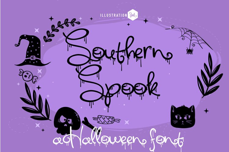 Southern Spook | Witchy Halloween Script Font