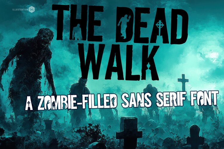 The Dead Walk - Zombie Halloween Display Font example image 1