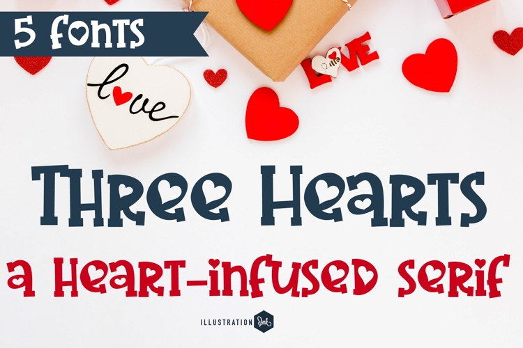ZP Three Hearts Font Family