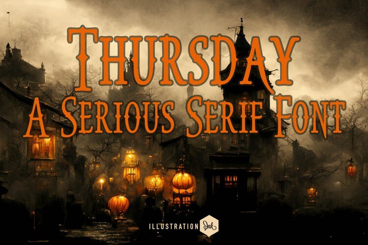 Thursday | Serious Serif Halloween Font