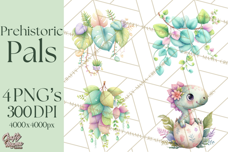 Dinosaur Clipart, Dino Nursery Art PNG