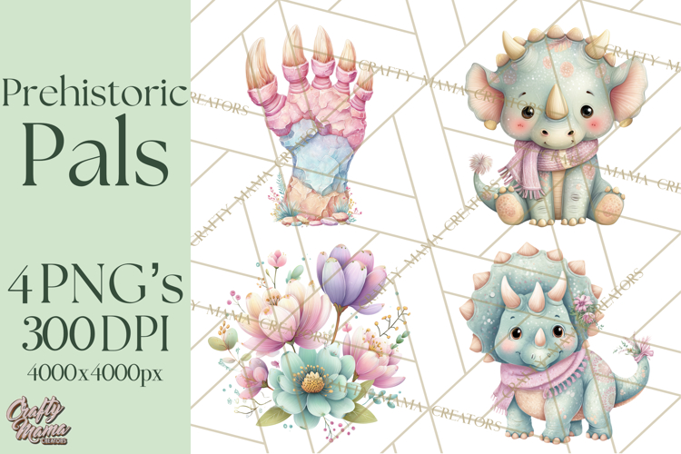 Dinosaur Clipart, Dino Nursery Art PNG