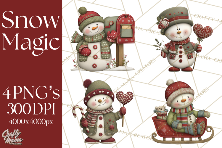 Christmas Snowman Clipart PNG