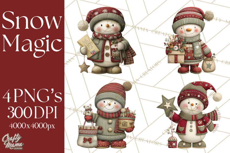 Christmas Snowman Clipart PNG