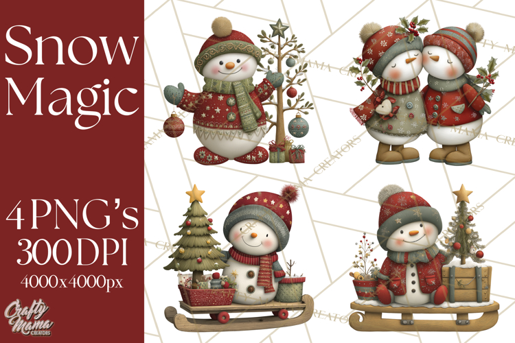 Christmas Snowman Clipart PNG