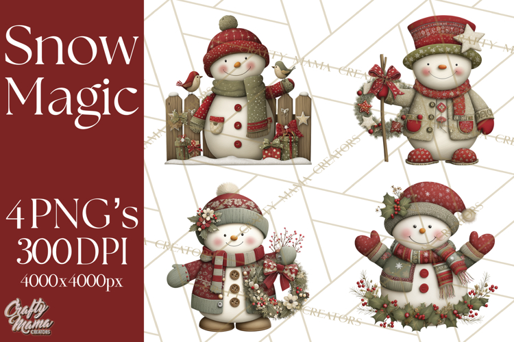 Christmas Snowman Clipart PNG