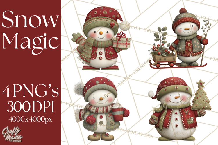 Christmas Snowman Clipart PNG
