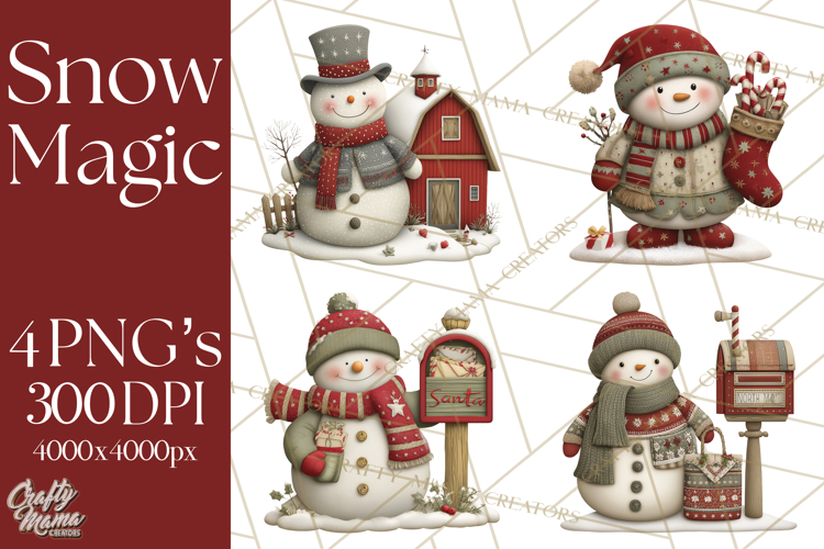 Christmas Snowman Clipart PNG