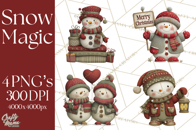 Christmas Snowman Clipart PNG