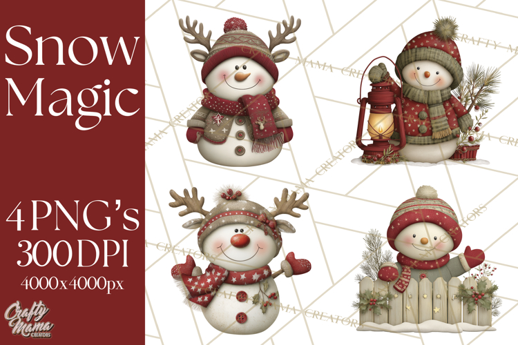 Christmas Snowman Clipart Image 18