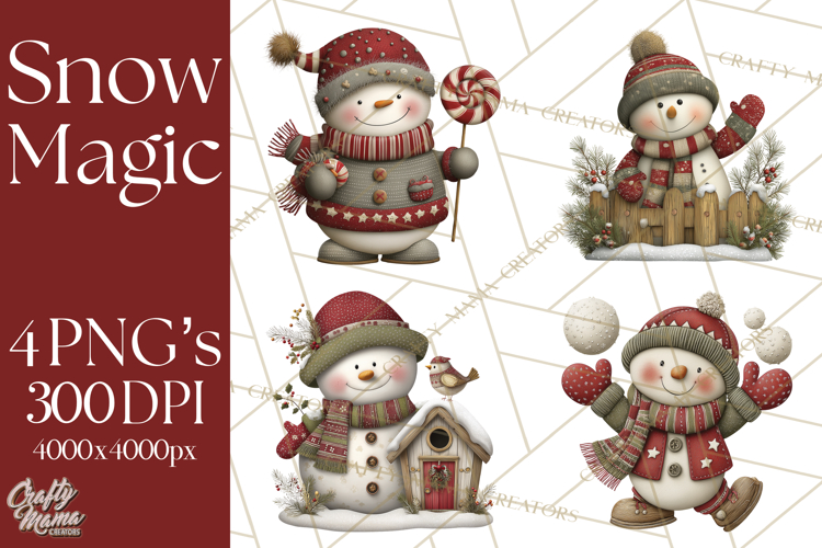 Christmas Snowman Clipart PNG