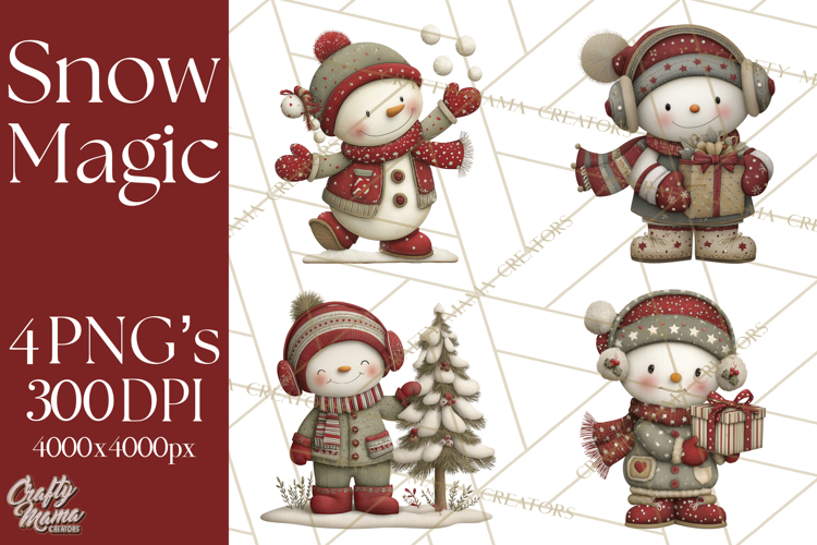 Christmas Snowman Clipart PNG