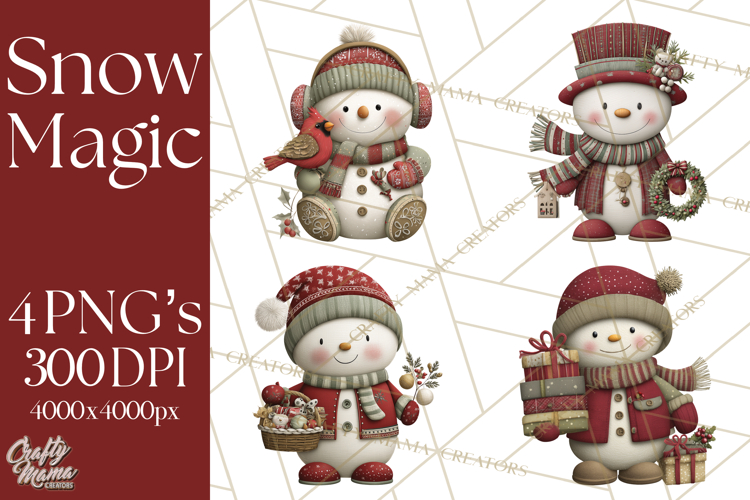 Christmas Snowman Clipart PNG