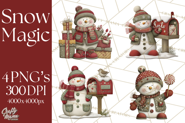 Christmas Snowman Clipart PNG